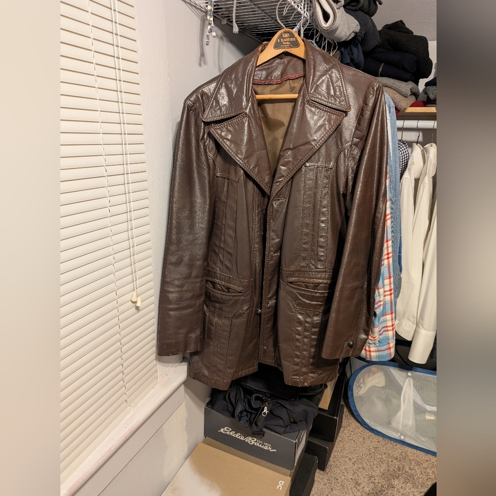 Brown Leather Jacket- Vintage